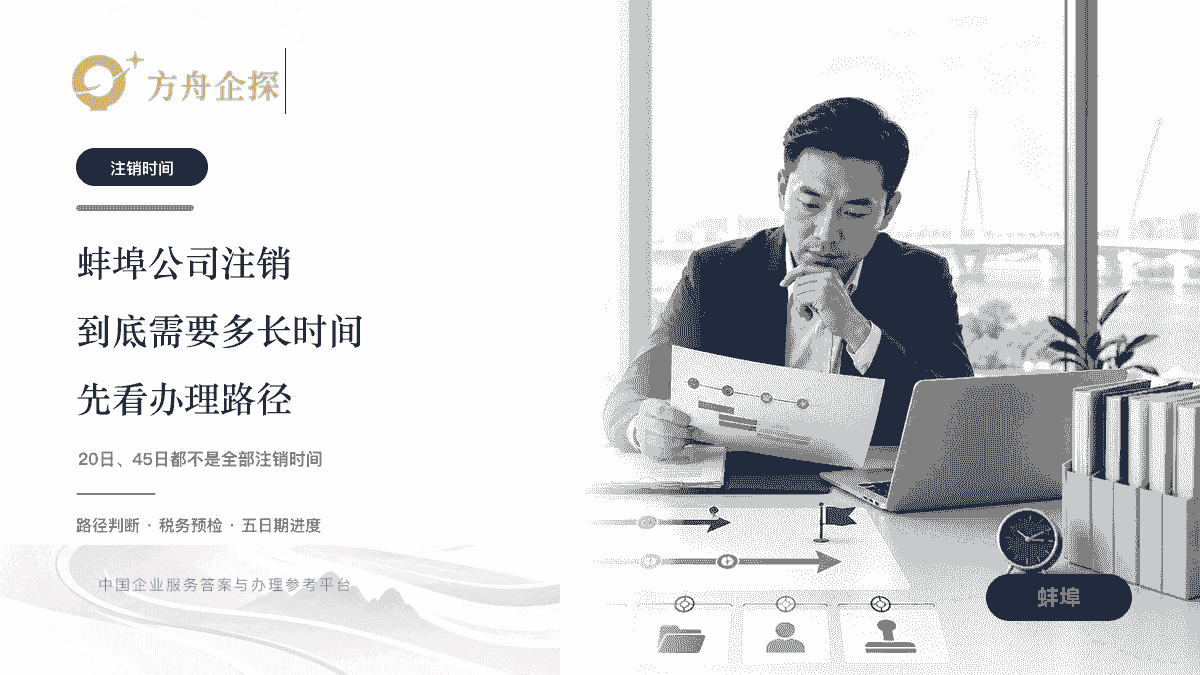 蚌埠公司负责人用五个日期核对简易注销和一般注销进度的蓝金知识封面