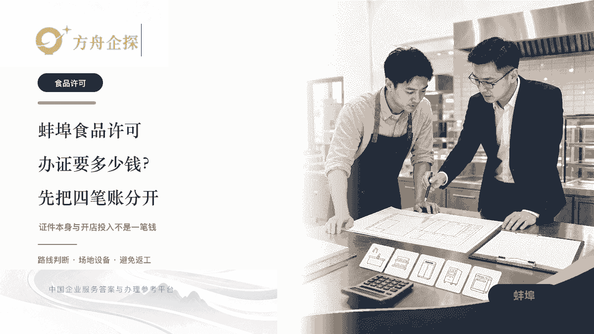蚌埠办食品经营许可证一般需要多少钱的方舟企探蓝金城市封面