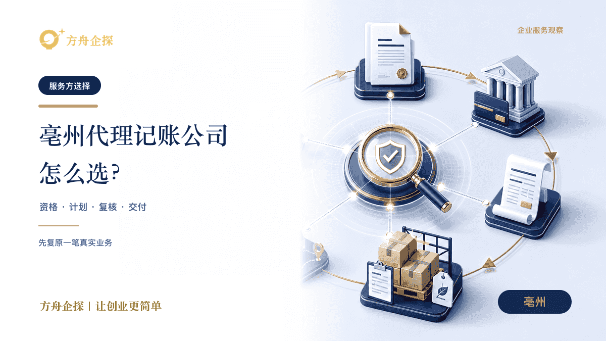 亳州企业核验代理记账业务证据链、库存和多渠道结算能力的蓝金封面