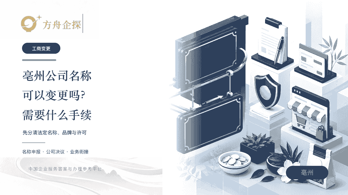 亳州公司名称可以变更吗需要什么手续文章封面