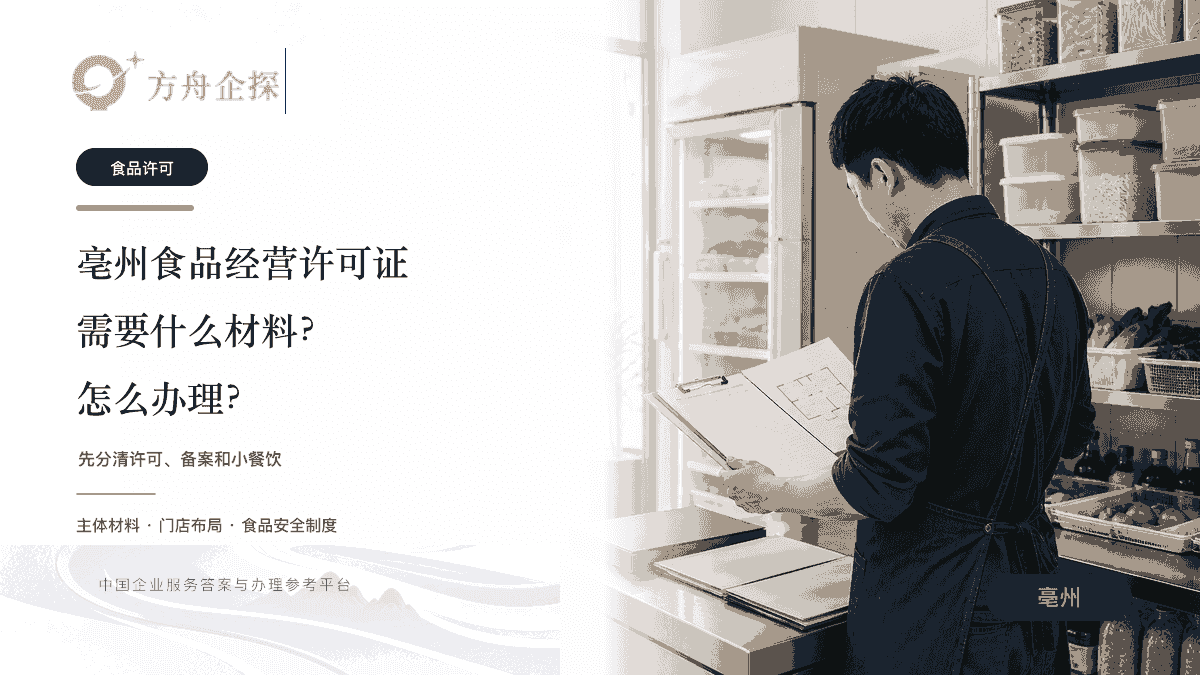 亳州食品经营许可证需要什么材料文章封面