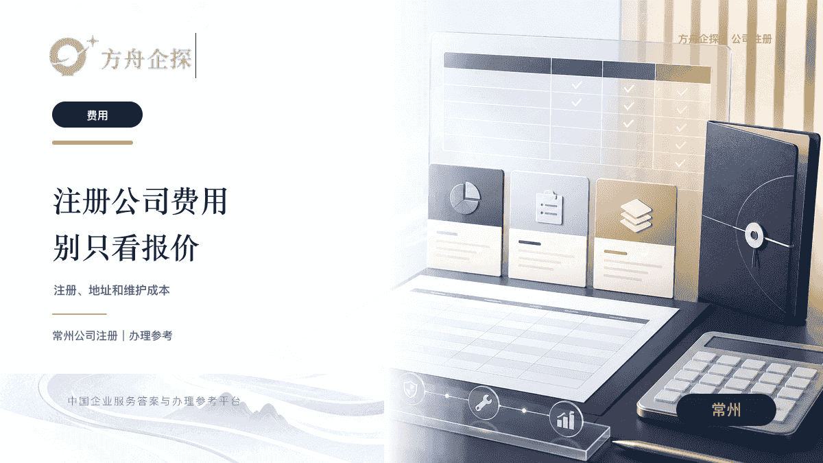 常州注册公司多少钱?费用构成和后续维护成本怎么看封面图