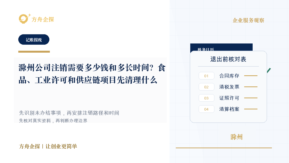 滁州公司注销需要多少钱？税务、社保和债权债务清理费用怎么判断封面图