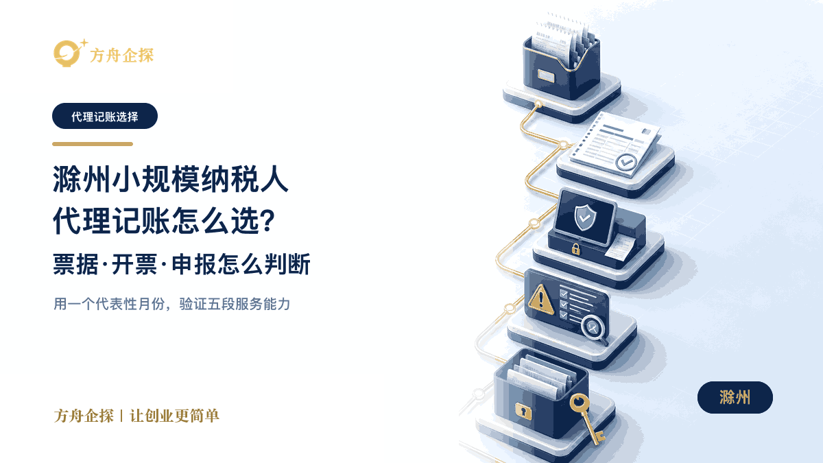 滁州小规模纳税人用票据、开票、申报、异常和交接五段测试选择代理记账机构的蓝金封面