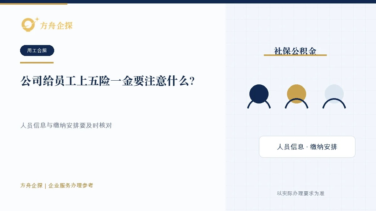 公司给员工上五险一金要注意什么?先把成本和合规边界想清楚封面图