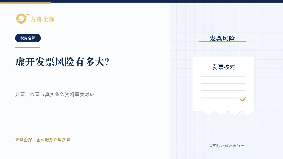 虚开发票风险有多大?没有真实业务就不要开、买或代开办理参考封面