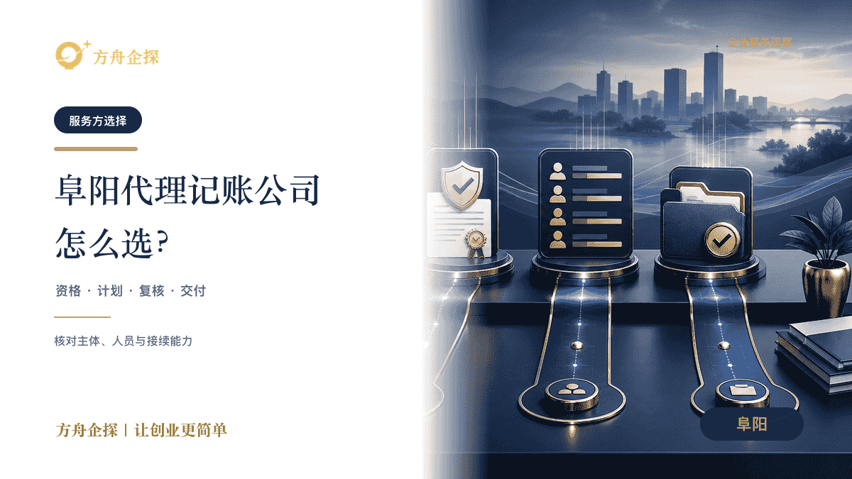 阜阳企业核对代理记账主体、人员负荷与接续能力的蓝金封面