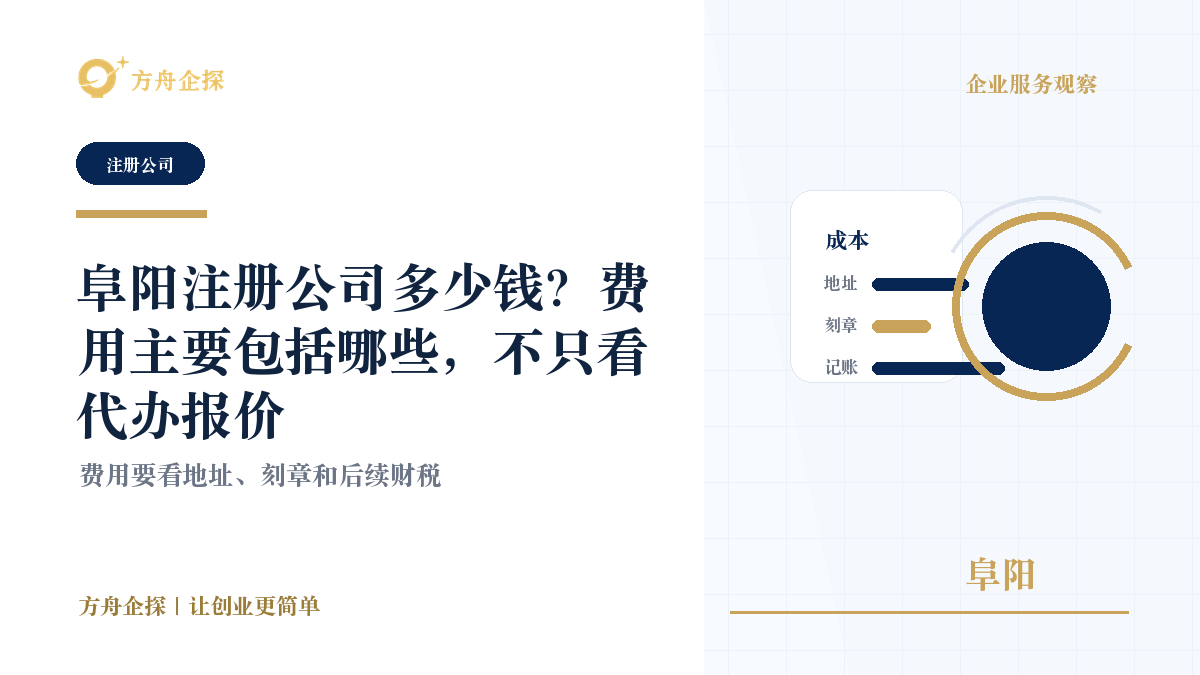 阜阳注册公司多少钱?费用主要包括哪些,不只看代办报价封面图