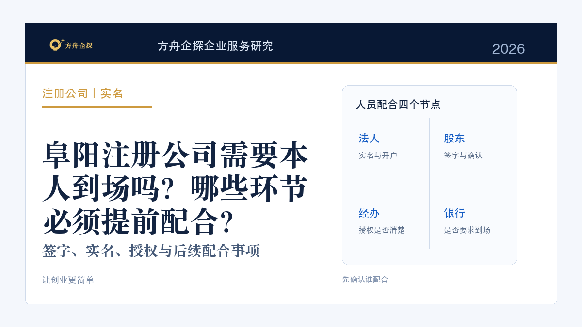阜阳注册公司需要本人到场吗?哪些环节必须提前配合?封面图