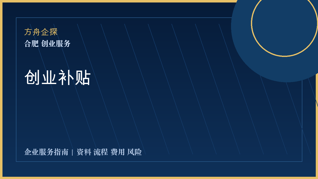 合肥创业补贴封面图
