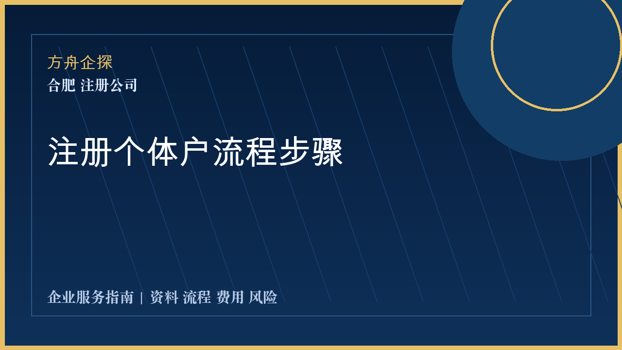 合肥注册个体户流程步骤封面图