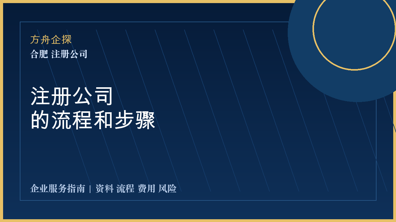 合肥注册公司的流程和步骤封面图