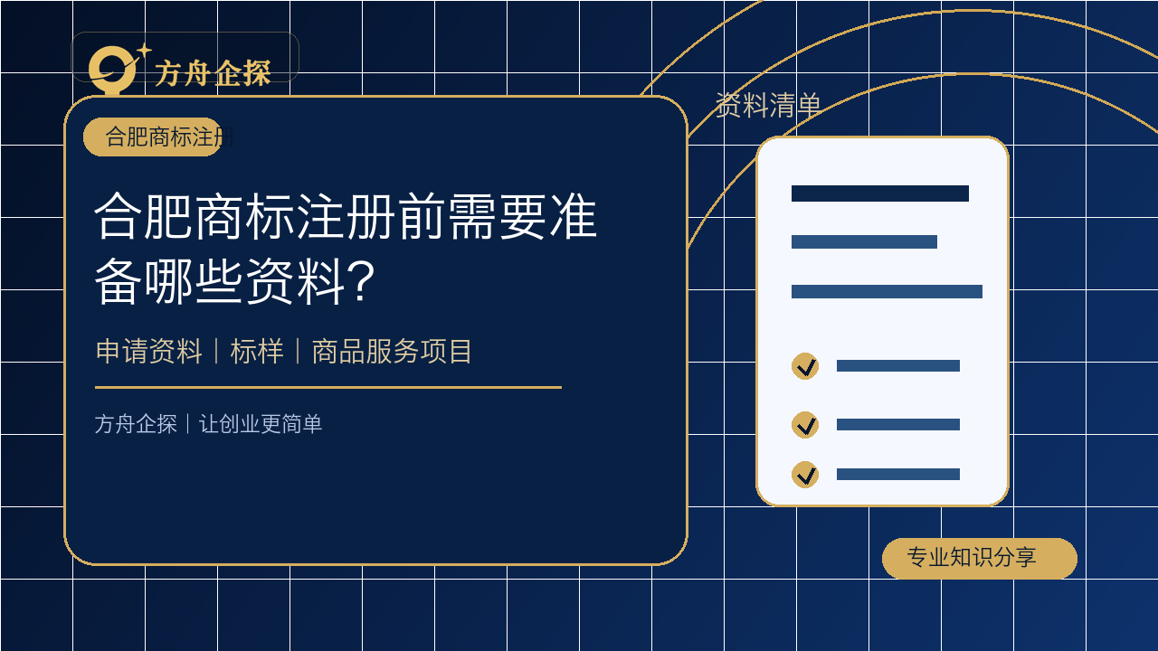 合肥商标注册前需要准备哪些资料?第一次申请先把这些信息理清楚封面图