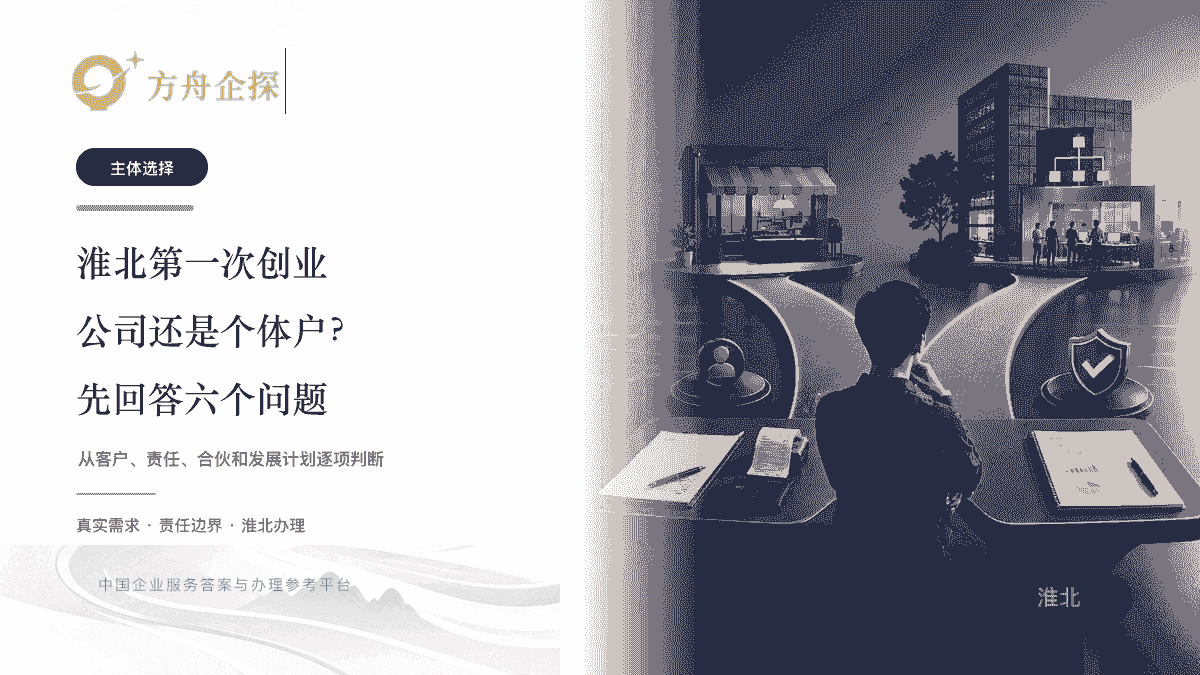 淮北注册公司还是个体户主题封面