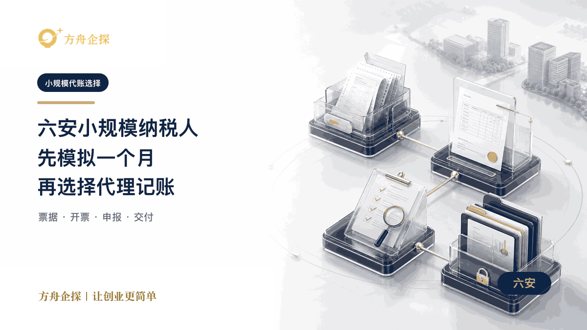 六安小规模纳税人代理记账模拟一个月和四条资料链文章封面