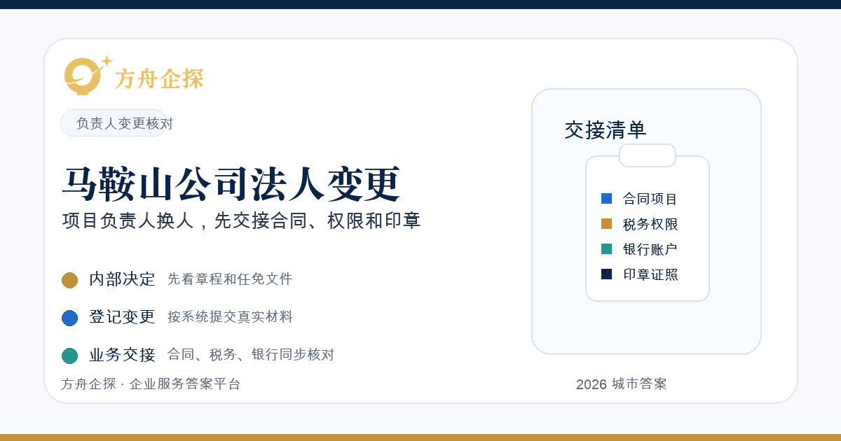 马鞍山公司法人变更怎么办?供应商入库前先核对公示和平台资料封面图