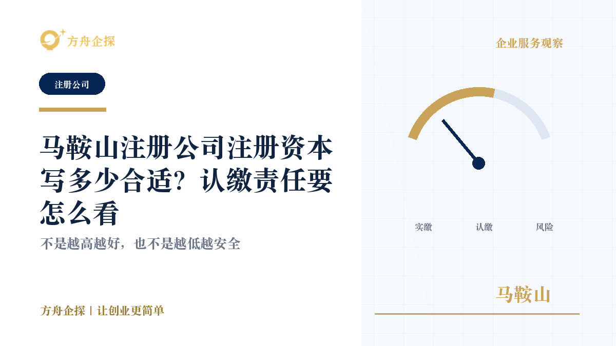 马鞍山注册公司注册资本写多少合适?认缴责任要怎么看封面图
