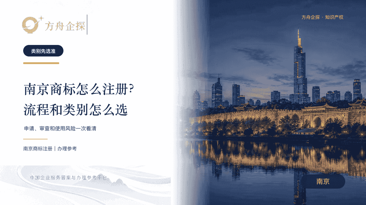 南京商标注册申请流程类别选择风险判断封面