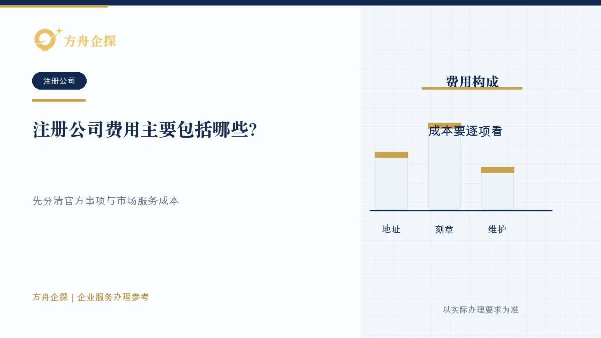 注册公司费用主要包括哪些?新手开公司先把这几笔账算清楚封面图