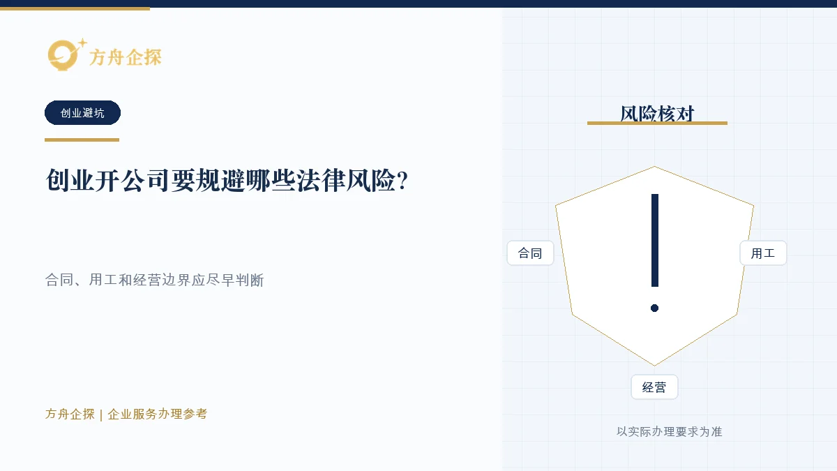 创业开公司要规避哪些法律风险?合同、广告、财税和诉讼都要注意封面图