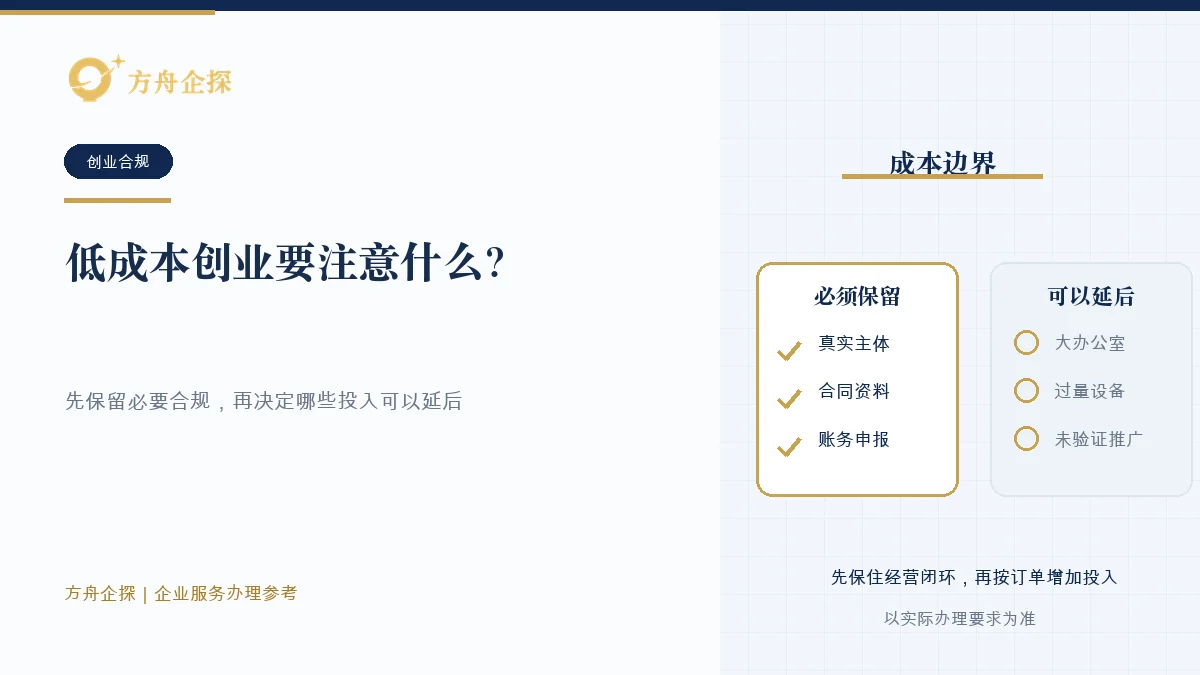 低成本创业要注意什么?省钱不能省掉合规知识文章封面