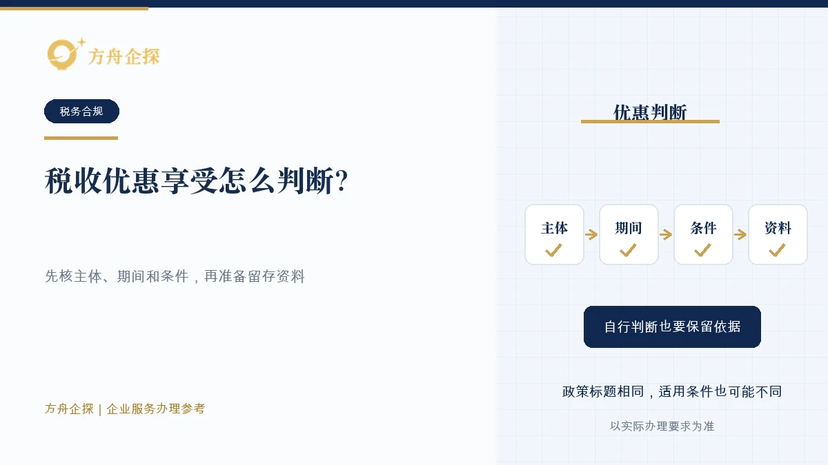 税收优惠享受怎么判断?别只看政策标题知识文章封面