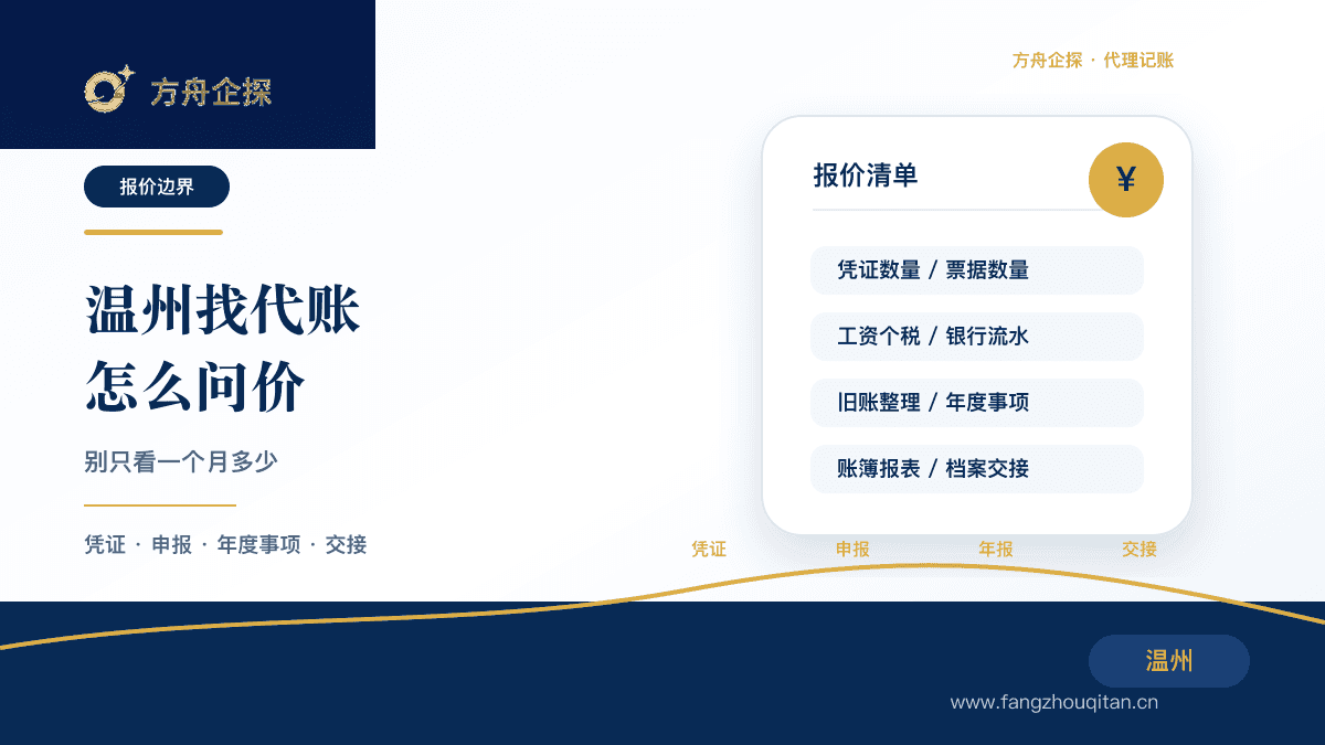 温州代理记账报价边界封面