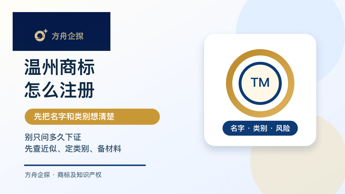 温州商标名称申请范围申请流程封面