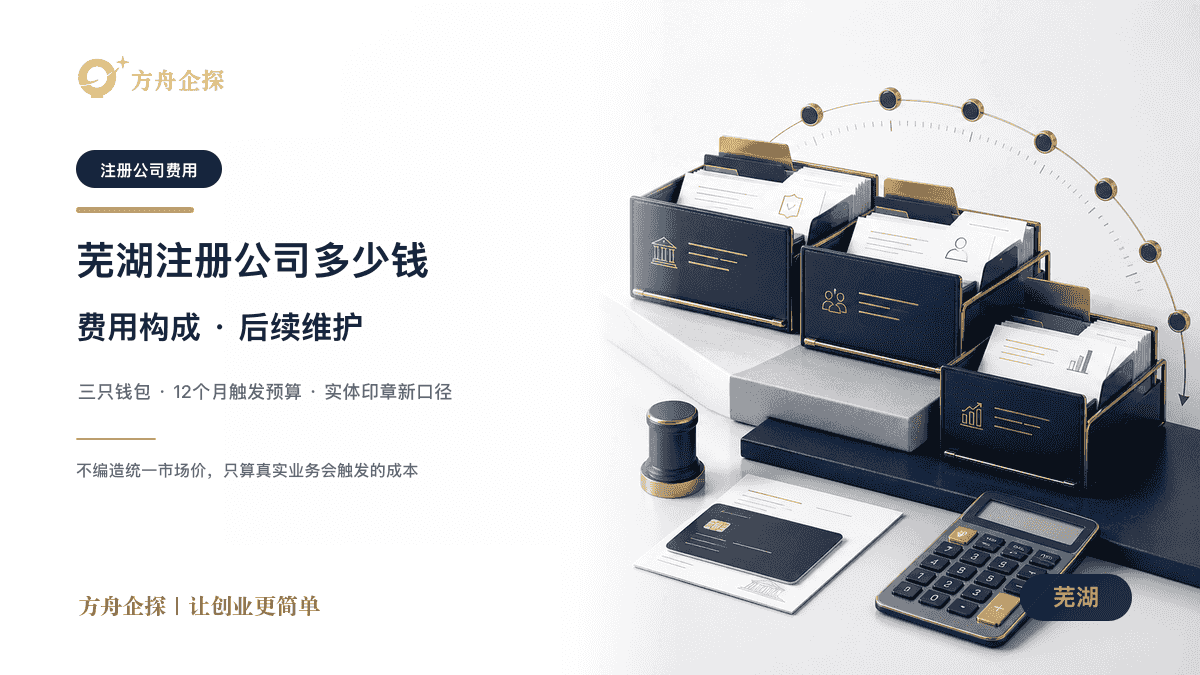 芜湖注册公司登记服务开业维护三层成本预算主题封面