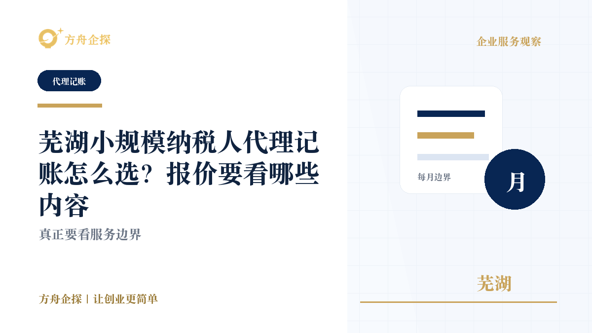 芜湖小规模纳税人代理记账怎么选?报价要看哪些内容封面图